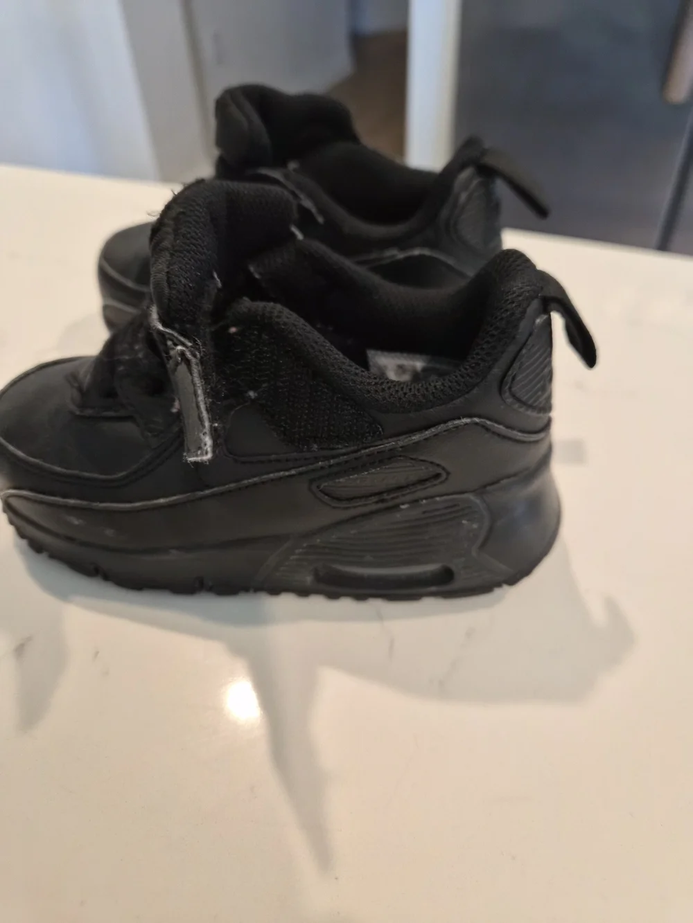 Nike Kids' Black Leather Sneakers